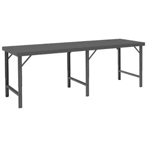 DURHAM MANUFACTURING WBF-30120-95 Folding Leg Workbench, Steel Top, Size 120 x 30 Inch | CF6LYB