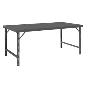 DURHAM MANUFACTURING WBF-3660-95 Folding Leg Workbench, Steel Top, Size 60 x 36 Inch | CF6LYC