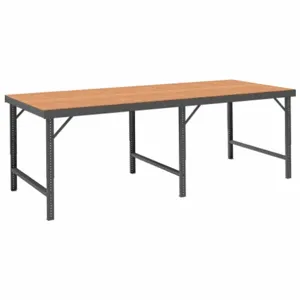 DURHAM MANUFACTURING WBF-TH-30120-95 Folding Leg Workbench, Height 28 To 42 Inch, Size 120 x 30 Inch | AD8ZTE 4NUR8