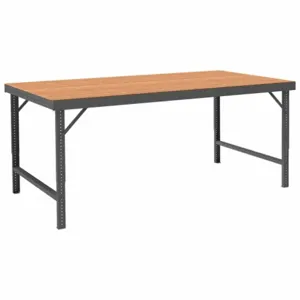 DURHAM MANUFACTURING WBF-TH-3096-95 Folding Leg Workbench, Hardboard Top, Height 28 To 42 Inch, Size 96 x 30 Inch | AD8ZTG 4NUU1