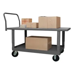 DURHAM MANUFACTURING WHPTA24485PH95 Platform Truck, Adjustable Height, Capacity 2000 Lbs, Size 24 x 48 Inch | CF6LYZ