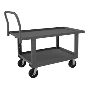 DURHAM MANUFACTURING WHPTLUA30486MR95 Platform Truck, Adjustable Height, Lips Up, Capacity 2000 Lbs, Size 30 x 48 Inch | CF6LZL