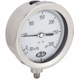 DURO 4.2072713E7 Industrial Compound Gauge, 30 to 0 to 300 Inch Size Hg/psi, 4 1/2 Inch Size Dial | CP3XXR 442Y16