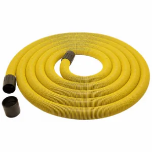 DUSTLESS TECHNOLOGIES 14291 Vacuum Hose, 1 1/2 Inch Hose Dia, 25 ft Hose Length, Polyethylene, Yellow | CP3XZR 59NK83