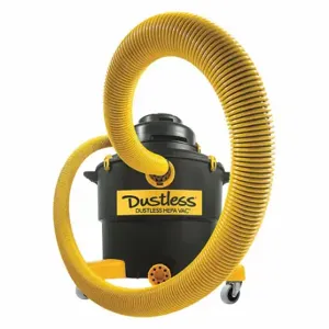 DUSTLESS TECHNOLOGIES D1606 Dust Extractor, Hepa, Dry/Wet, 16 Gal Tank, 131 Cfm Air Flow | CP3XZF 36TU92