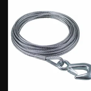 DUTTON-LAINSON 6210 Winch Cable, With Hook, 25 ft. Length, 3/16 Inch Size | CJ3VDK 24MC60