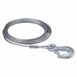 DUTTON-LAINSON 6360 Winch Cable, With Hook, 20 ft. Length, 3/16 Inch Size | CJ3VDJ 24MC62