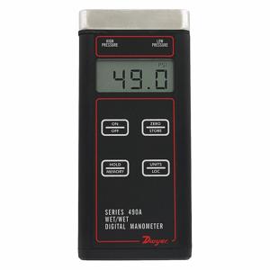 DWYER INSTRUMENTS 490A-2 Digital Hydronic Manometer, 0 to 30 psi, 0.01 psi Pressure Resolution | CJ2ABR 48GC44