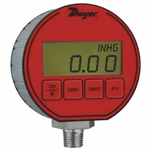 DWYER INSTRUMENTS DPG-020 Digital Compound Gauge, -30 to 0 to 15 Inch Hg/PSI, 3 Inch Dial, 1/4 Inch MNPT | CF2JZC 55EH89