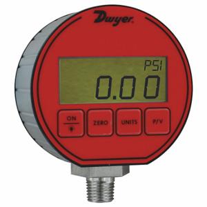 DWYER INSTRUMENTS DPG-010 Digitales Prozessmanometer, 0 bis 3000 PSI, 1/4 Zoll NPT-Außengewinde, 3 Zoll Zifferblatt, Dpg | CQ8YPY 55EH87