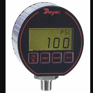 DWYER INSTRUMENTS DPG-105 Digitales Prozessmanometer, 0 bis 100 PSI, 1/4 Zoll NPT-Außengewinde, 3 Zoll Zifferblatt, Dpg, Dpg-105 | CQ8YQW 55EH93