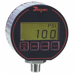 DWYER INSTRUMENTS DPG-108 Digitales Manometer, 0 bis 500 PSI, 3-Zoll-Zifferblatt, 1/4 Zoll MNPT-Anschluss | CF2JYD 55EH96