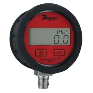 DWYER INSTRUMENTS DPGAB-07 Digital Pressure Gauge, 0 to 50 PSI, 3 Inch Dial, 1/4 Inch MNPT Connection | CF2JYE 55EJ06