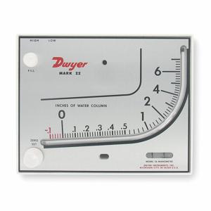 DWYER INSTRUMENTS MARK II 26 Analog Manometer, Inclined Vertical, 0 to 7 Inch WC, Blue | CH9PFR 3T292