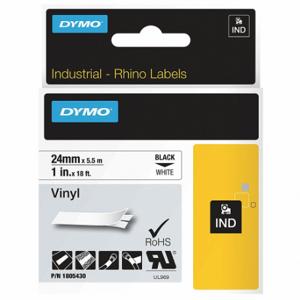 DYMO 1805430 Continuous Label Roll Cartridge, 1 Inch X 18 Ft, Halogen Free Vinyl, Black On White | CR2ZYH 13A930