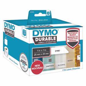 DYMO 1933083 Precut Label Roll, 1 x 1 Inch Size, Polypropylene, White, 850 Labels | CP3YXH 54DH84