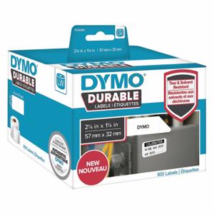 DYMO 1933084 Precut Label Roll, 1 1/4 x 2 1/4 Inch Size, Polypropylene, White, 800 Labels | CP3YXG 54DH85