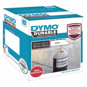 DYMO 1933086 Precut Label Roll, 6 1/4 x 4 1/16 Inch Size, Polypropylene, White, 200 Labels | CP3YXM 54DH87
