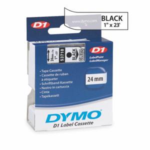 DYMO 45018 Continuous Label Roll Cartridge, 1/2 Inch X 23 Ft, Halogen Free Polyester, Black On Yellow | CP3YWU 5AU31