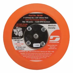 DYNABRADE 56180 Non-Vacuum, Disc Pad, 5 Inch Size Dia | CR3UDF 239F09