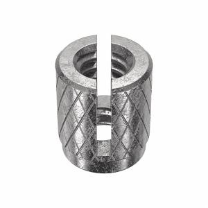 E-Z LOK 240-002CR Knurled Press Insert, 5/32 Inch Length, 18-8 Stainless Steel, 1/8 Inch Drill Size, 25PK | CG6MWJ 4ZE98