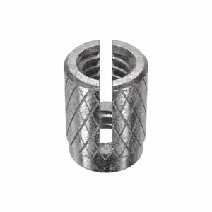 E-Z LOK 240-008CR Knurled Press Insert, 5/16 Inch Length, 18-8 Stainless Steel, 7/32 Inch Drill Size, 10PK | CG6MWM 4ZU14