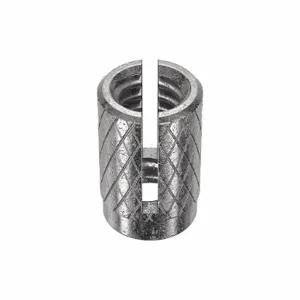 E-Z LOK 240-4CR Knurled Press Insert, 1/2 Inch Length, 18-8 Stainless Steel, 5/16 Inch Drill Size, 10PK | CG6MWP 4ZU19