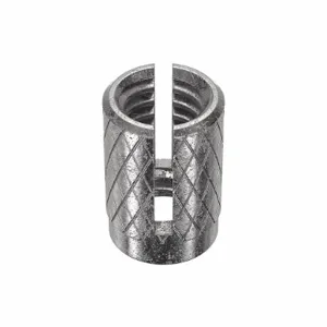 E-Z LOK 240-5CR Knurled Press Insert, 9/16 Inch Length, 18-8 Stainless Steel, 3/8 Inch Drill Size, 10PK | CG6MWQ 4ZU21