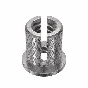 E-Z LOK 260-006CR Knurled Press Insert, 1/4 Inch Length, 18-8 Stainless Steel, 3/16 Inch Drill Size, 10PK | CG6MWV 4ZU34