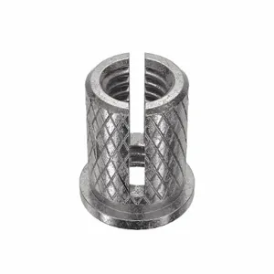 E-Z LOK 260-332CR Knurled Press Insert, 3/8 Inch Length, 18-8 Stainless Steel, 1/4 Inch Drill Size, 10PK | CG6MWX 4ZU38