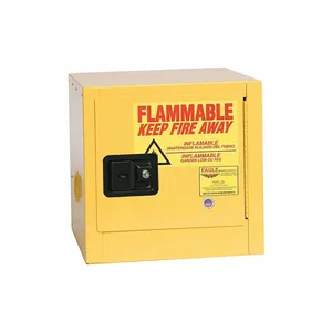 EAGLE 1900X Flammable Safety Cabinet, 2 Gal., 17 Inch x 17 Inch x 18 Inch Size, Yellow, Self-Closing | CE7RMV 55EA59