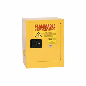 EAGLE 1904X Flammable Safety Cabinet, 4 Gal., 17 Inch x 17 Inch x 22 Inch Size, Yellow, Manual Close | CE7RMY 55EA62