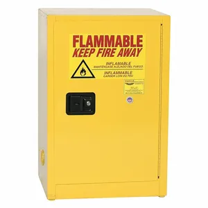 EAGLE 1925X Flammable Safety Cabinet, 12 Gal., 23 1/4 Inch x 18 Inch x 35 Inch Size, Yellow, Manual Close | CE7RND 55EA68