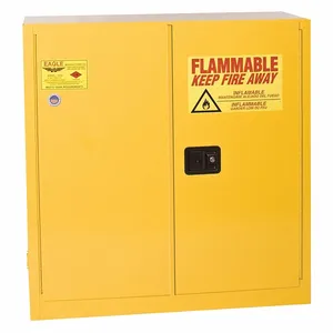 EAGLE 1932X Flammable Safety Cabinet, 30 Gal., 43 Inch x 18 Inch x 44 Inch Size, Yellow, Manual Close | CE7RNH 55EA91