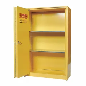 EAGLE 1945X Flammable Safety Cabinet, Self Closing, 43 Inch x 18 Inch x 65 Inch Size, Yellow | CE7RNJ 3W313