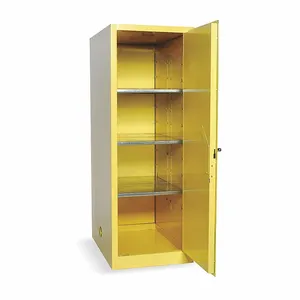 EAGLE 1946X Flammable Safety Cabinet, 48 Gal., 23 Inch x 34 Inch x 65 Inch Size, Yellow, Manual Close | CE7RNK 3BE87