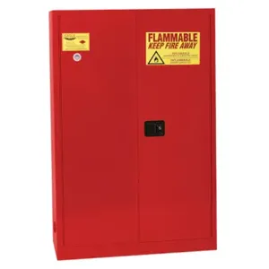 EAGLE 1947XRED Flammable Safety Cabinet, 45 Gal., 43 Inch x 18 Inch x 65 Inch Size, Red, Manual Close | CE7RYN 55EC07