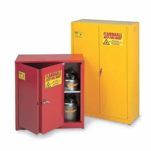 EAGLE 6010XRED Flammable Safety Cabinet, Self Closing, 34 Inch x 34 Inch x 65 Inch Size, Red | CE7TAR 4HPU7