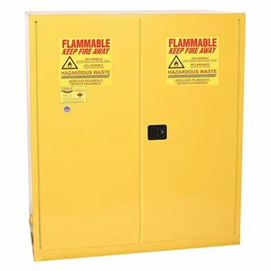 EAGLE HAZ1955X Hazmat Safety Cabinet, 110 Gal., 2 Drum Capacity, 59 Inch x 34 Inch x 65 Inch Size, Yellow | CE7TCW 55EC27