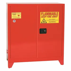 EAGLE PI32XLEGS Flammable Safety Cabinet, 40 Gal., 43 Inch x 18 Inch x 48 Inch Size, Red, Manual Close | CE6ZTK 55EA94