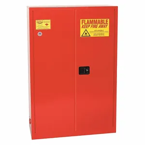 EAGLE PI4510X Flammable Safety Cabinet, 60 Gal., 43 Inch x 18 Inch x 65 Inch Size, Red, 5 Shelves | CE6ZTN 55EC02