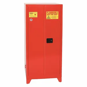 EAGLE PI62XLEGS Flammable Safety Cabinet, 96 Gal., 34 Inch x 34 Inch x 69 Inch Size, Red, Manual Close | CE6ZUA 55EC21