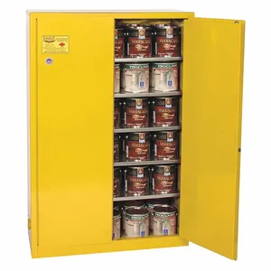 EAGLE YPI47X Flammable Safety Cabinet, Manual Close, 43 Inch x 18 Inch x 65 Inch Size, Yellow | CE6ZWA 55EC12