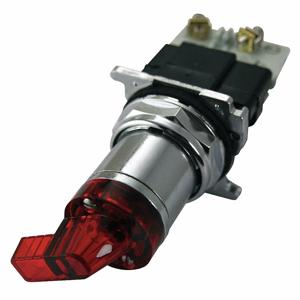 EATON 10250ED1117-4LR Illuminated Selector Switch, 30 mm Size, 4 Position, 2NO/2NC, Red | CJ2PAF 39P820