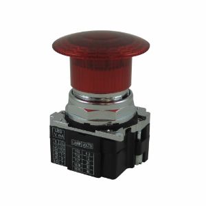 EATON 10250ED1375 Drucktaster, Hochleistungs-Betätiger, kundenspezifische Push-Pull-Einheit, Standard-Betätiger, rot, Kunststoff, 1 No-1 NC | BJ4RFK