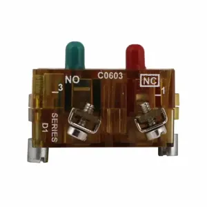 EATON 10250T1EC Pushbutton Contact Block Logic Level Contact Block, 1No-1Nc | BJ4UJR