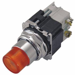 EATON 10250T476C43-51 Illuminated Push Button, Maintained/Momentary, Amber, 24V AC/DC, Incandescent, 1NC | CJ2NZF 39P648