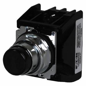 EATON 10250T709B Drucktaster für Gefahrenbereiche mit Kontakten, schwarz, 30 mm Größe, 2 Schließer/2 Öffner, Metall | CJ2KMB 31HK70