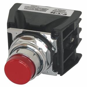 EATON 10250T709R Hazardous Location Push Button With Contacts, Red, 30 mm Size, 2 NO/2 NC, Metal | CJ2KLX 31HK71