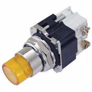 EATON 10250T476C23-1 Illuminated Push Button, Maintained/Momentary, Yellow, 24V AC/DC, LED, 1NO/1NC | CJ2NZM 39P642